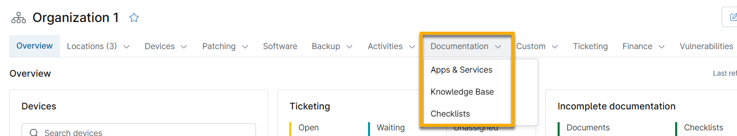 org dashboard_documentation tab.png
